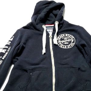 Superdry womens zip up hoodie (black)